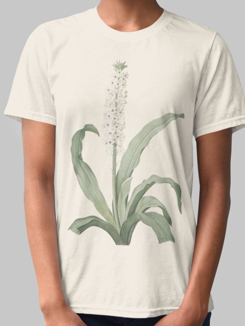 Pineapple Lily Vintage Floral Print Short Sleeve Graphic Tee T-shirt S-XXL